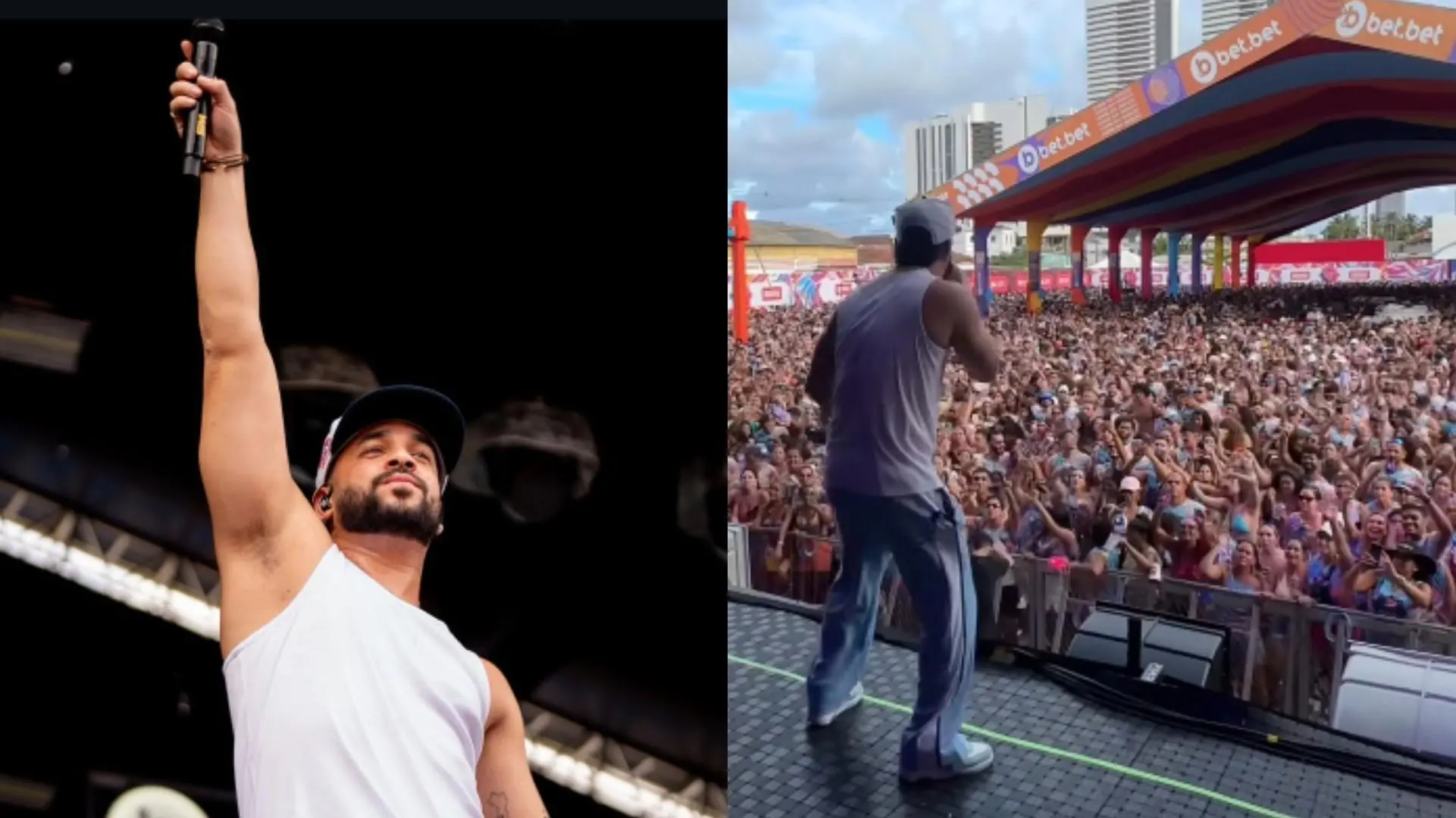 Henry Freitas fez agradecimento público para Wesley Safadão e banda durante show