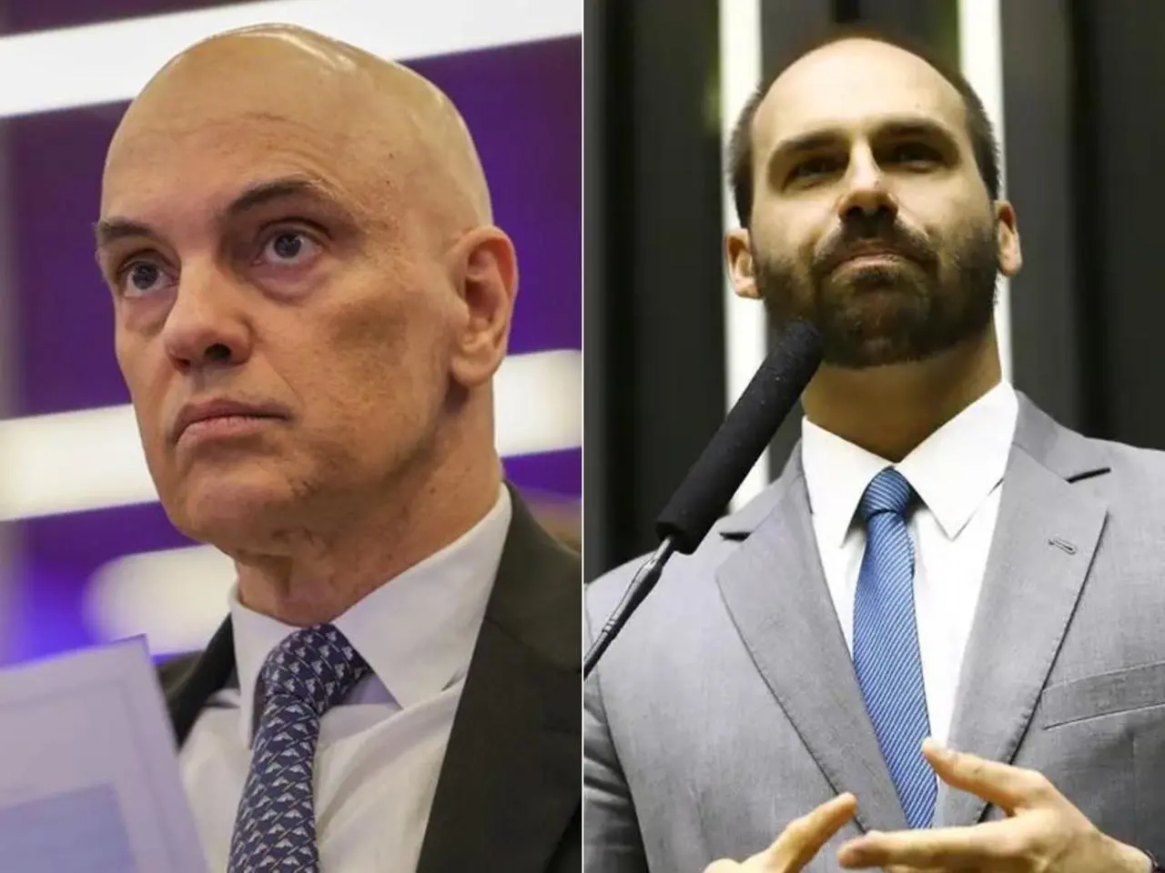 Imagem da notícia: Moraes pede à PGR análise para apreender passaporte de Eduardo Bolsonaro; ex-presidente critica ação