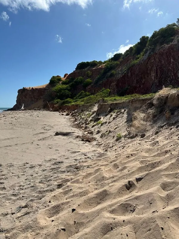 Detalhes da orla da praia de Ponta Grossa