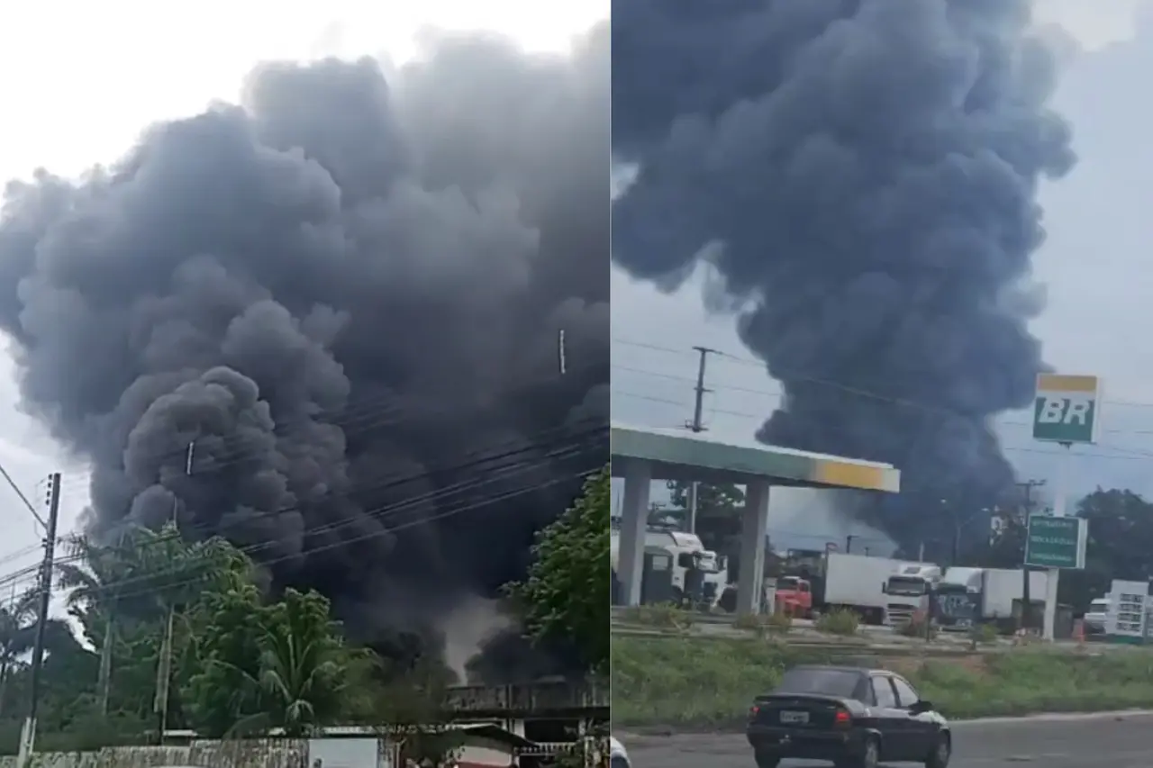 Imagem da notícia: Incêndio atinge fábrica de produtos de plástico em Maracanaú neste sábado (15) 