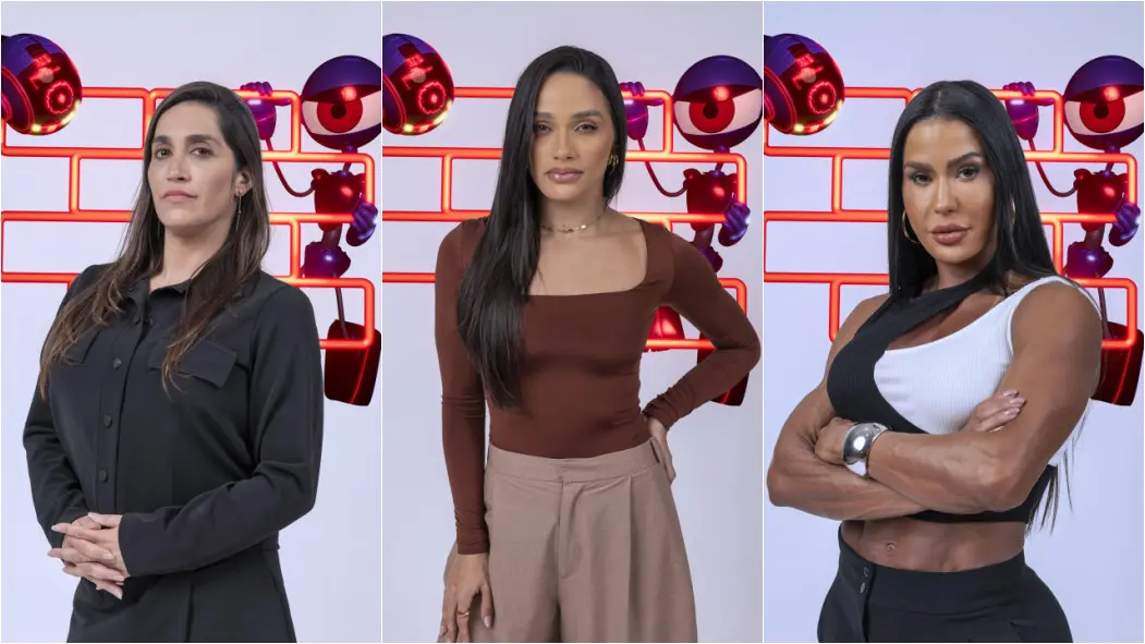 Imagem da notícia: Enquete BBB 25: Daniele, Eva ou Gracyanne? Vote em quem deve sair no Paredão do reality