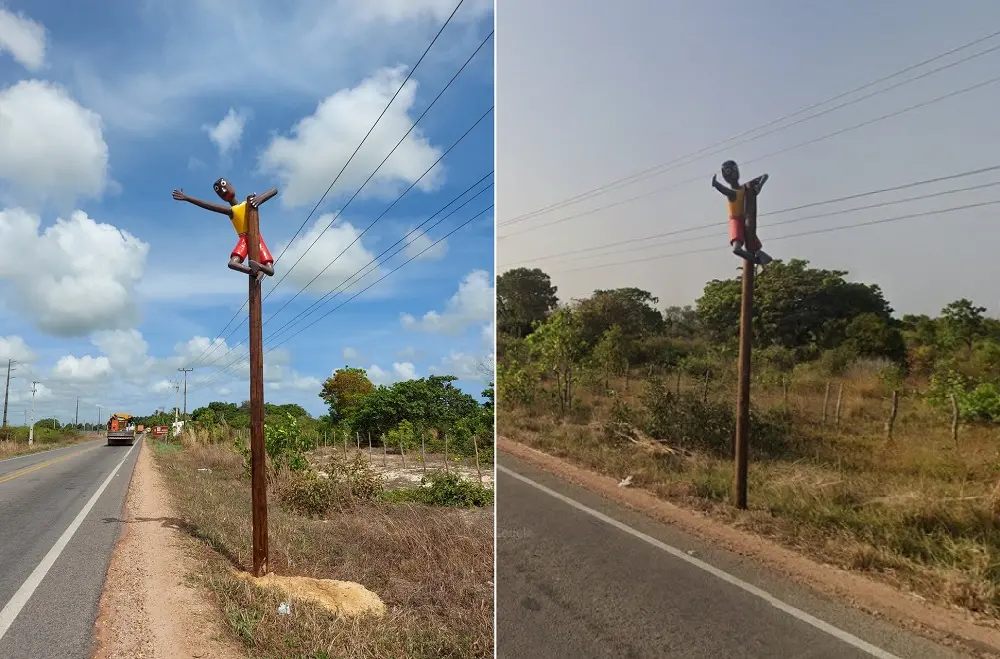 Imagem da notícia: Escultura de 6 metros do artista e mestre da cultura Dim Brinquedim é furtada em Pindoretama