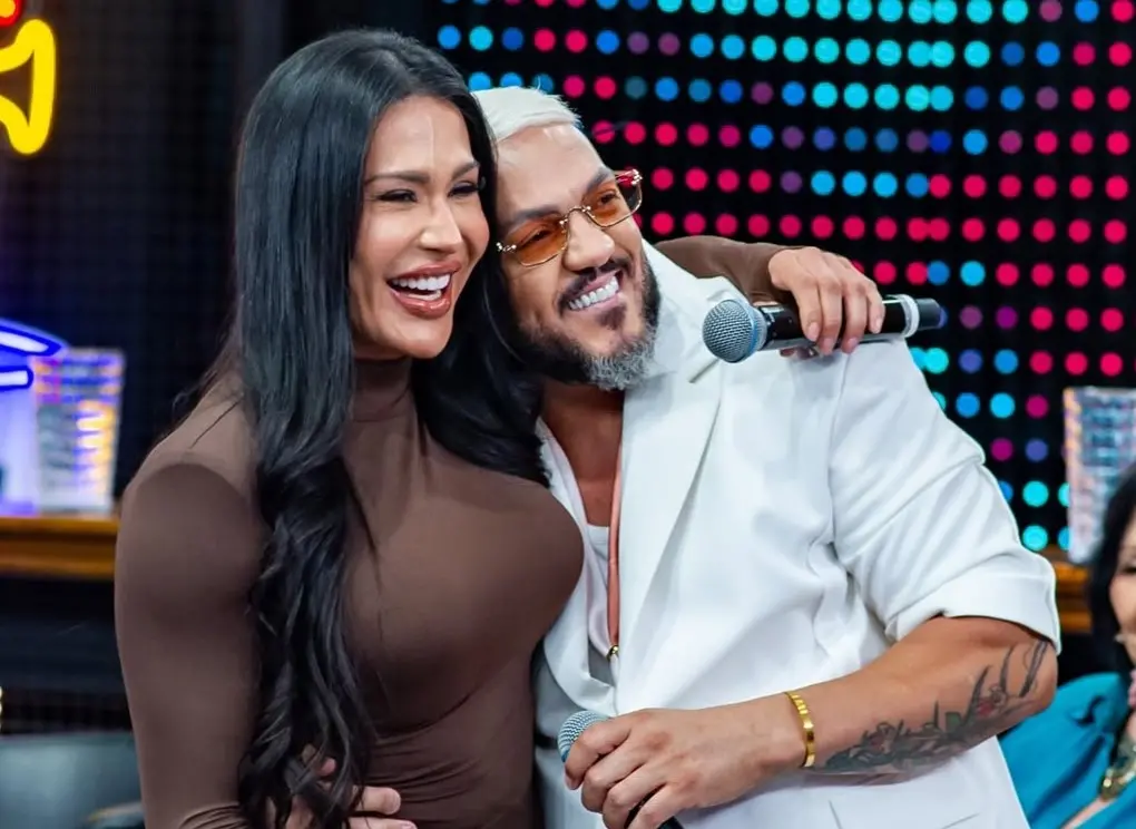Imagem da notícia: Como foi o reencontro de Belo e Gracyanne pós-BBB 25, no Domingão deste domingo (23)