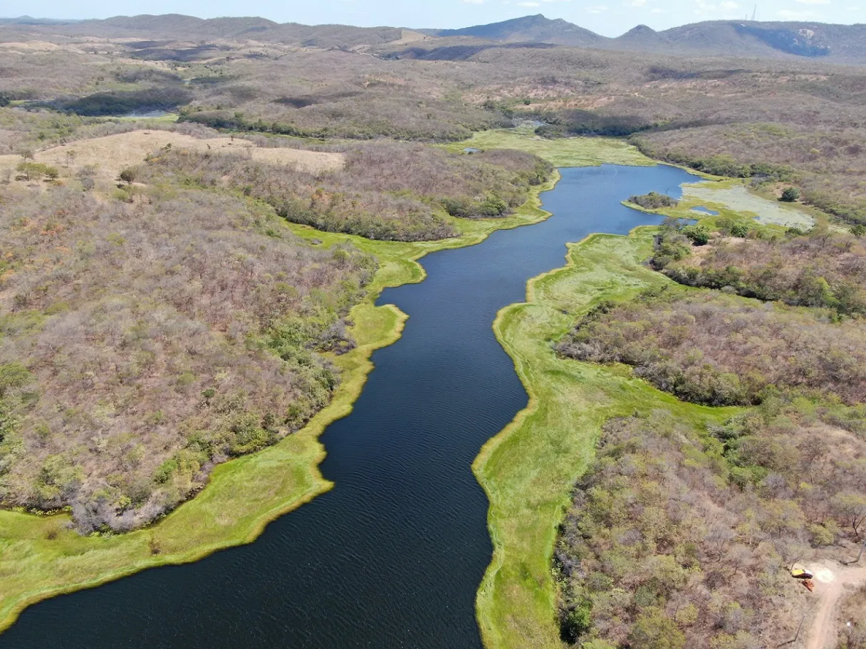 Açude Tatajuba barra o rio de mesmo nome, em Icó