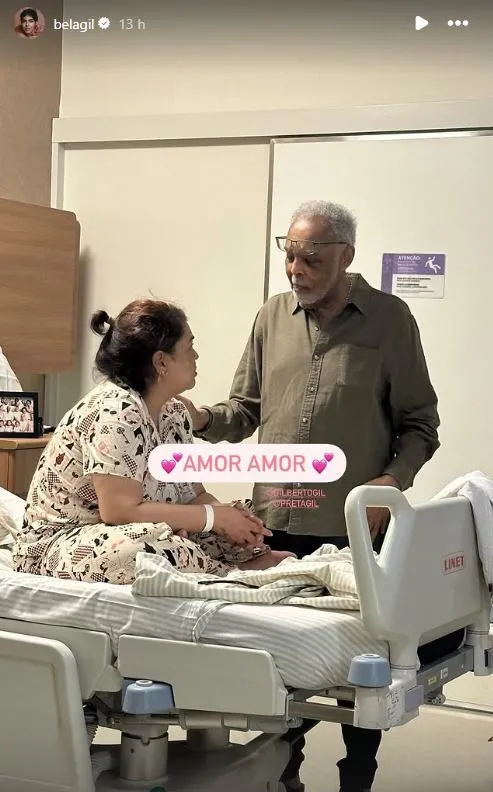 Preta Gil recebeu a visita do pai