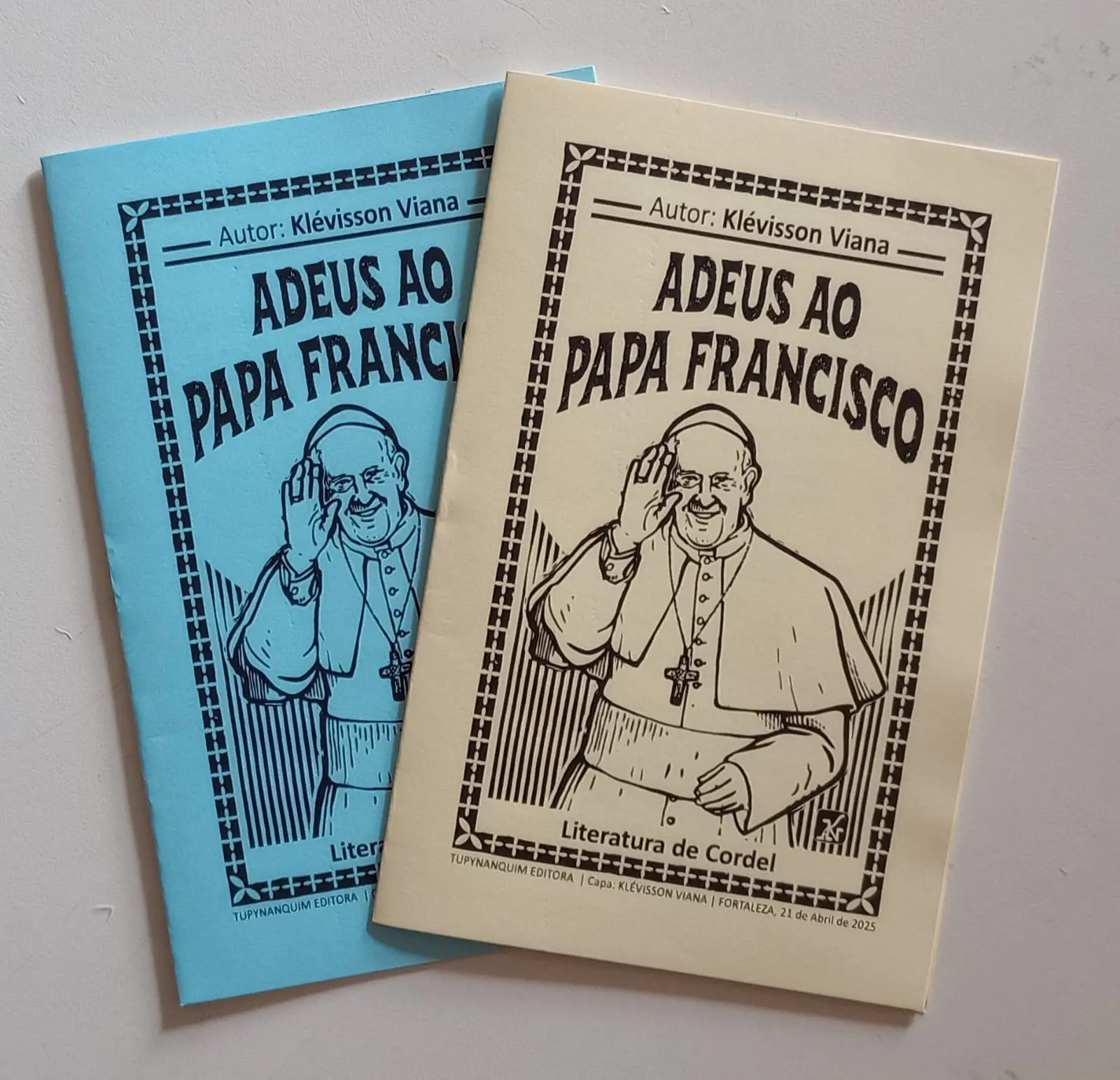 Imagem da notícia Artista cearense faz cordel de despedida para papa Francisco: 'Era um farol da verdade'