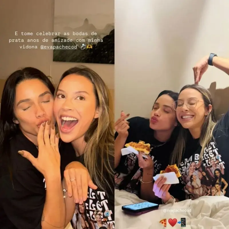 Imagem da notícia: Renata celebra 25 anos de amizade com Eva após BBB 25: 'Parceiras de vida'