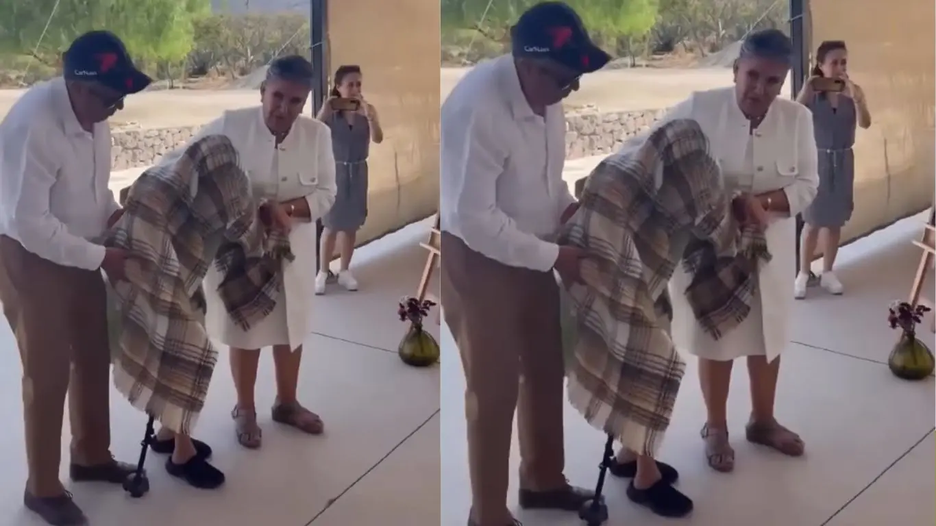 Imagem da notícia: Idosa de 96 anos finge fragilidade e surpreende convidados ao surgir dançando em festa