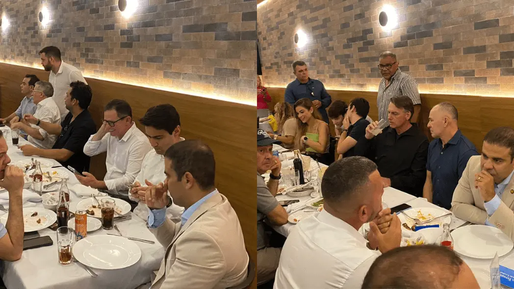 Imagem da notícia: Em Fortaleza, Bolsonaro almoça com lideranças do PL e novos aliados do PDT no Ceará