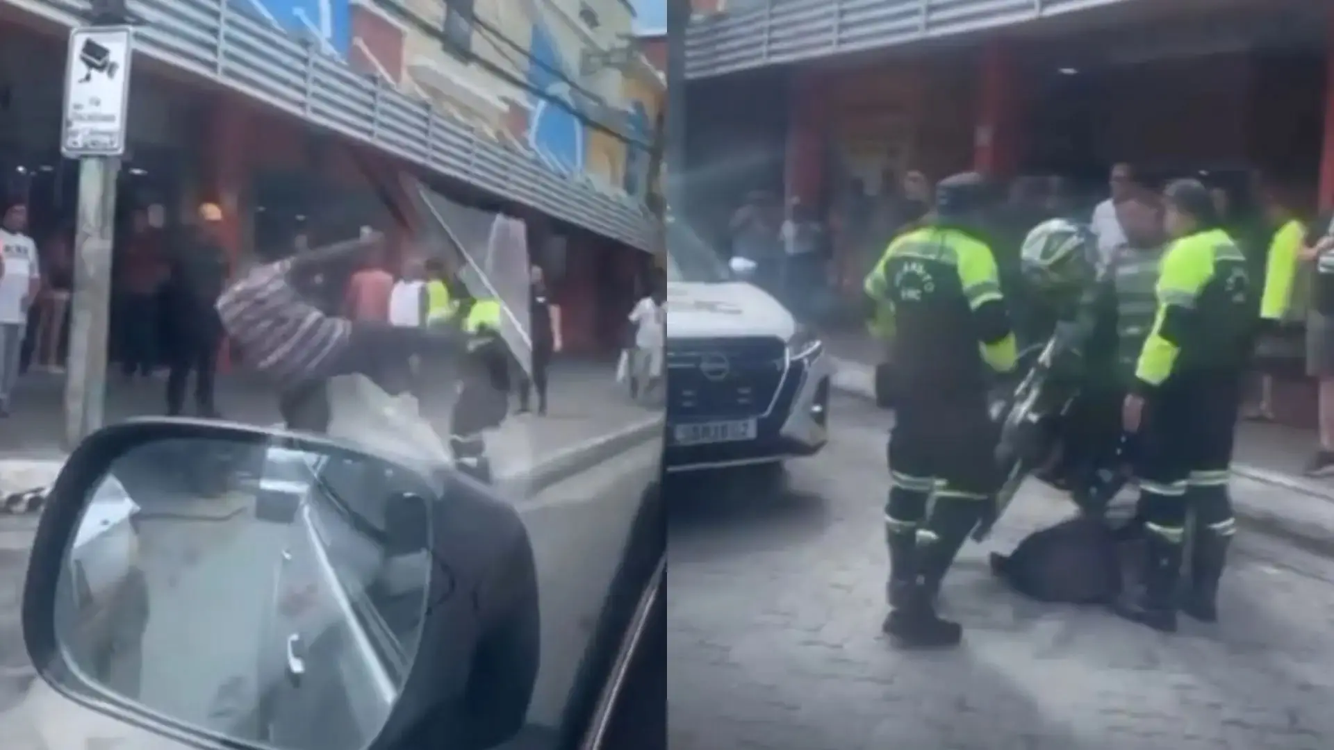 Imagem da notícia: Condutor tenta agredir agentes da AMC durante abordagem no Centro de Fortaleza; veja vídeo