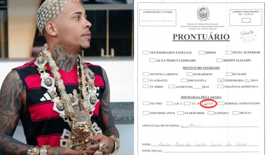 Imagem da notícia: MC Poze do Rodo admite ligação com Comando Vermelho e é preso junto com outros integrantes
