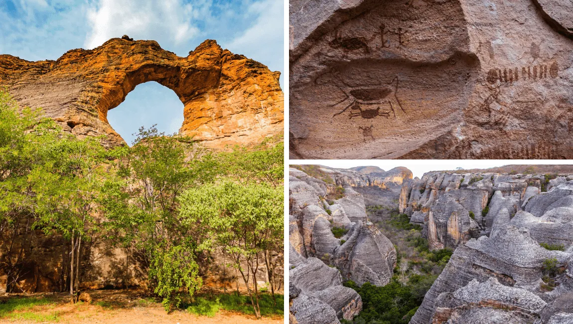 Intitulado Patrimônio Mundial da Unesco desde 1991, o Parque Nacional da Serra da Capivara reúne mais de mil sítios arqueológicos -
