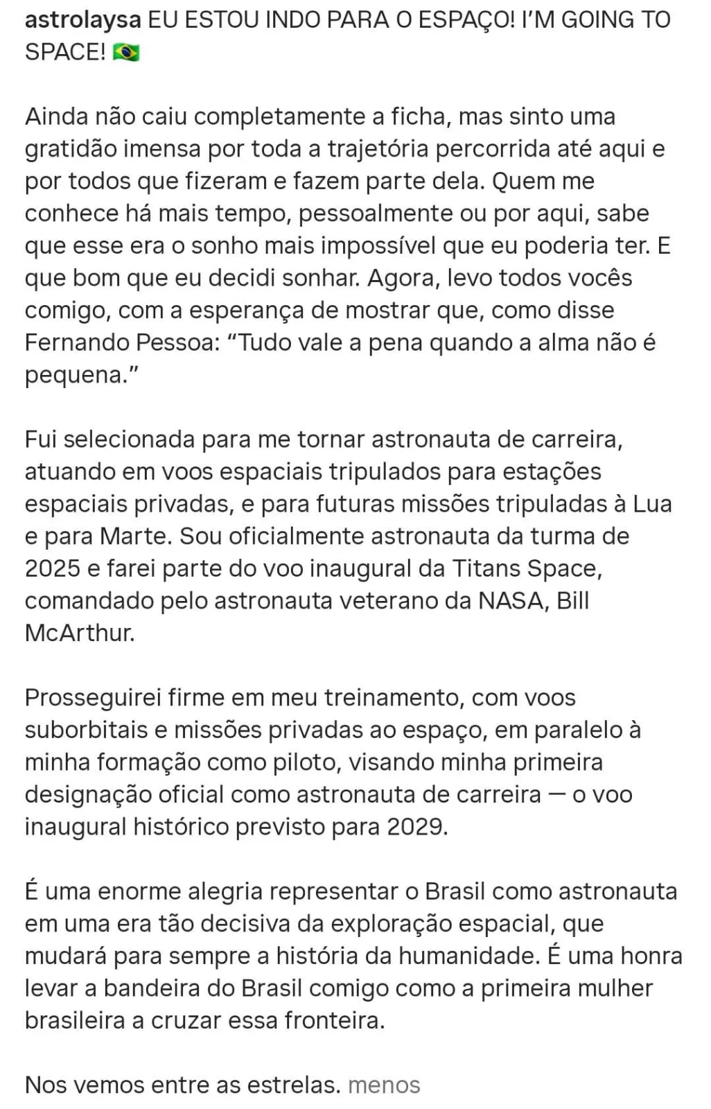 Veja a publicação da cientista