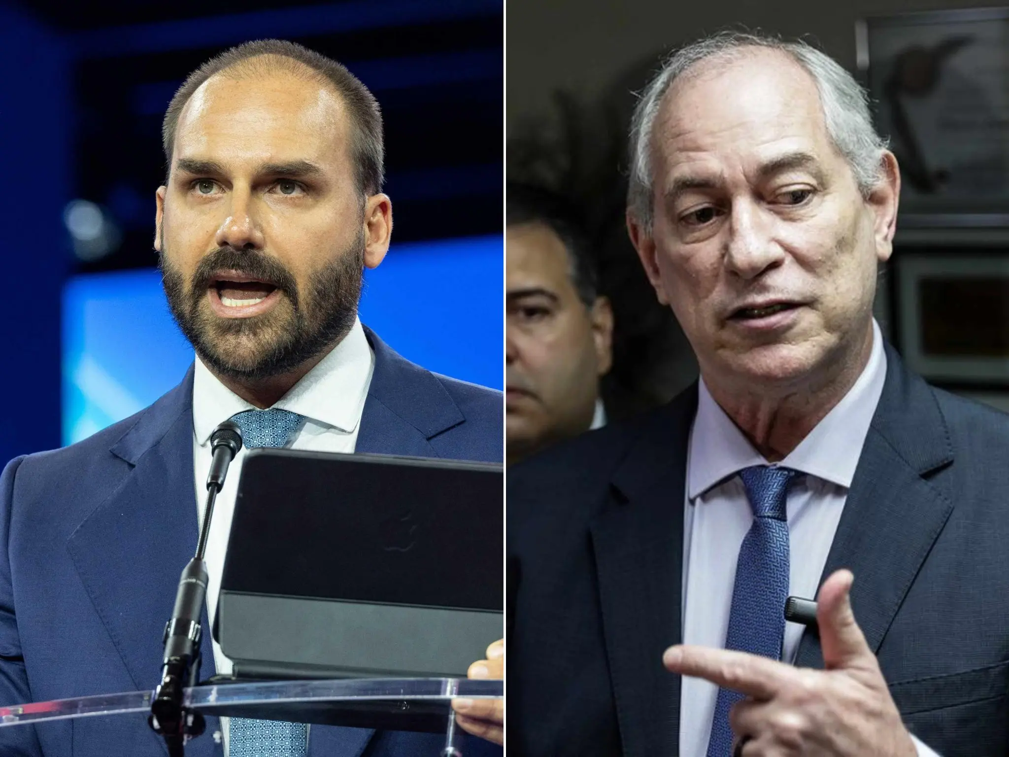 Imagem da notícia: Eduardo Bolsonaro defende Ciro Gomes após processo de Lula por fala sobre consignado
