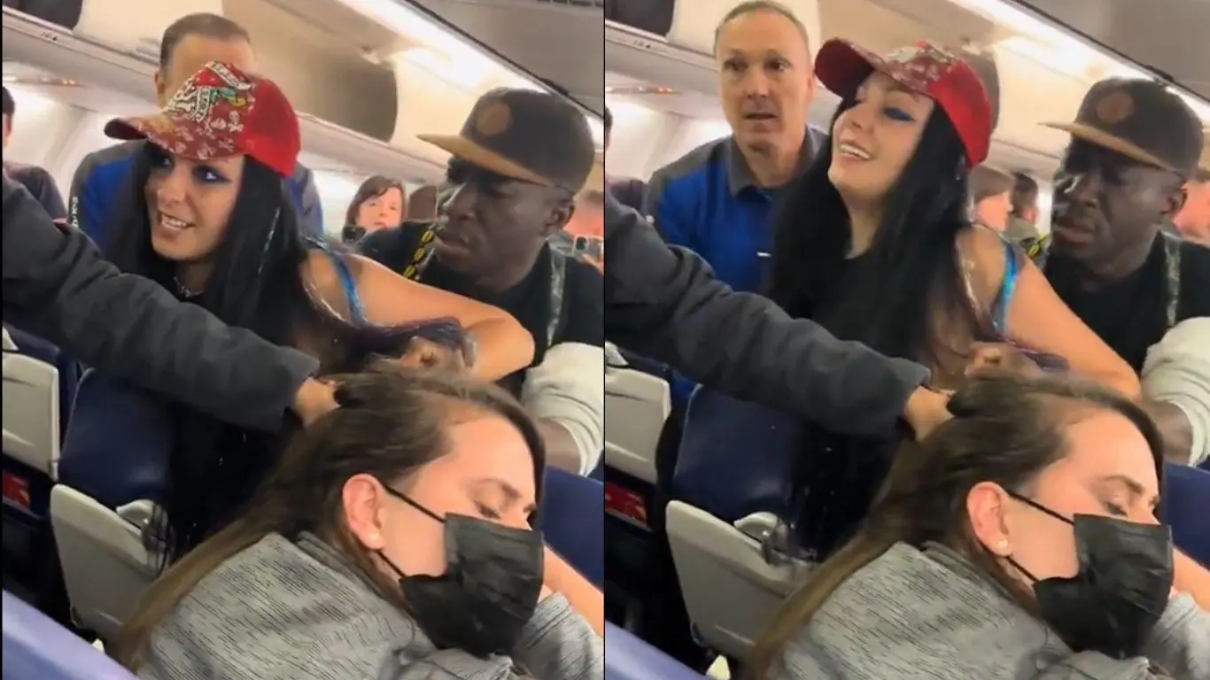 Imagem da notícia: Passageira norte-americana puxa cabelo de brasileira e é retirada da aeronave 