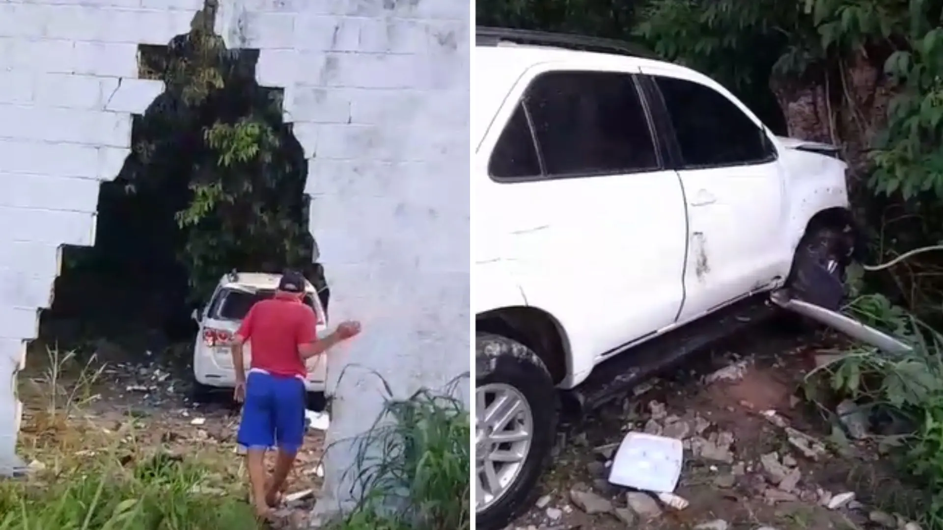 Imagem da notícia: Motorista perde o controle do carro e derruba muro da Base Aérea em Fortaleza