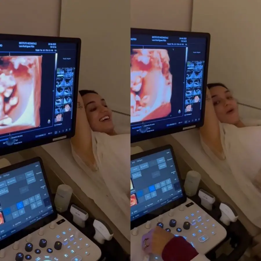 Imagem da notícia: Rafa Kalimann faz ultrassom e mostra que bebê só acordou após ouvir música de Nattan
