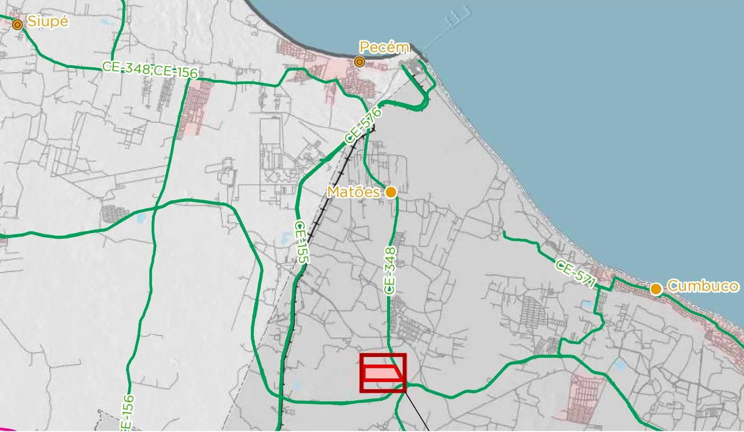 Local onde será implantado o Data Center Pecém, no distrito de Catuana, em Caucaia