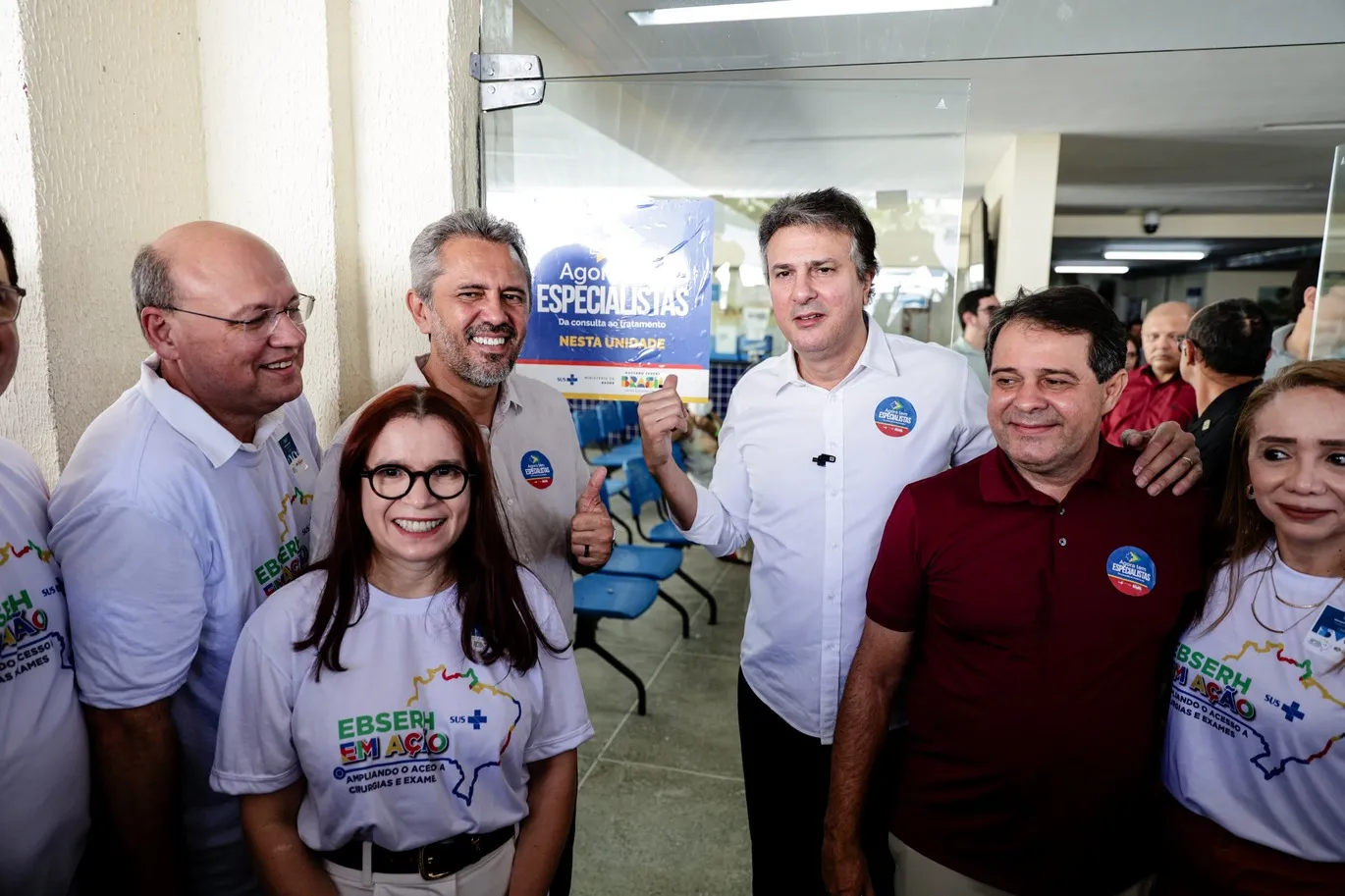 Elmano, Camilo e Evandro Leitão participam do 'Dia E' nos hospitais universitários da UFC