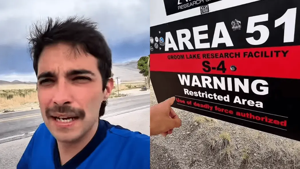 Imagem da notícia Youtuber 'invade' área 51 e compartilha experiência para seguidores: 'Quase morte'
