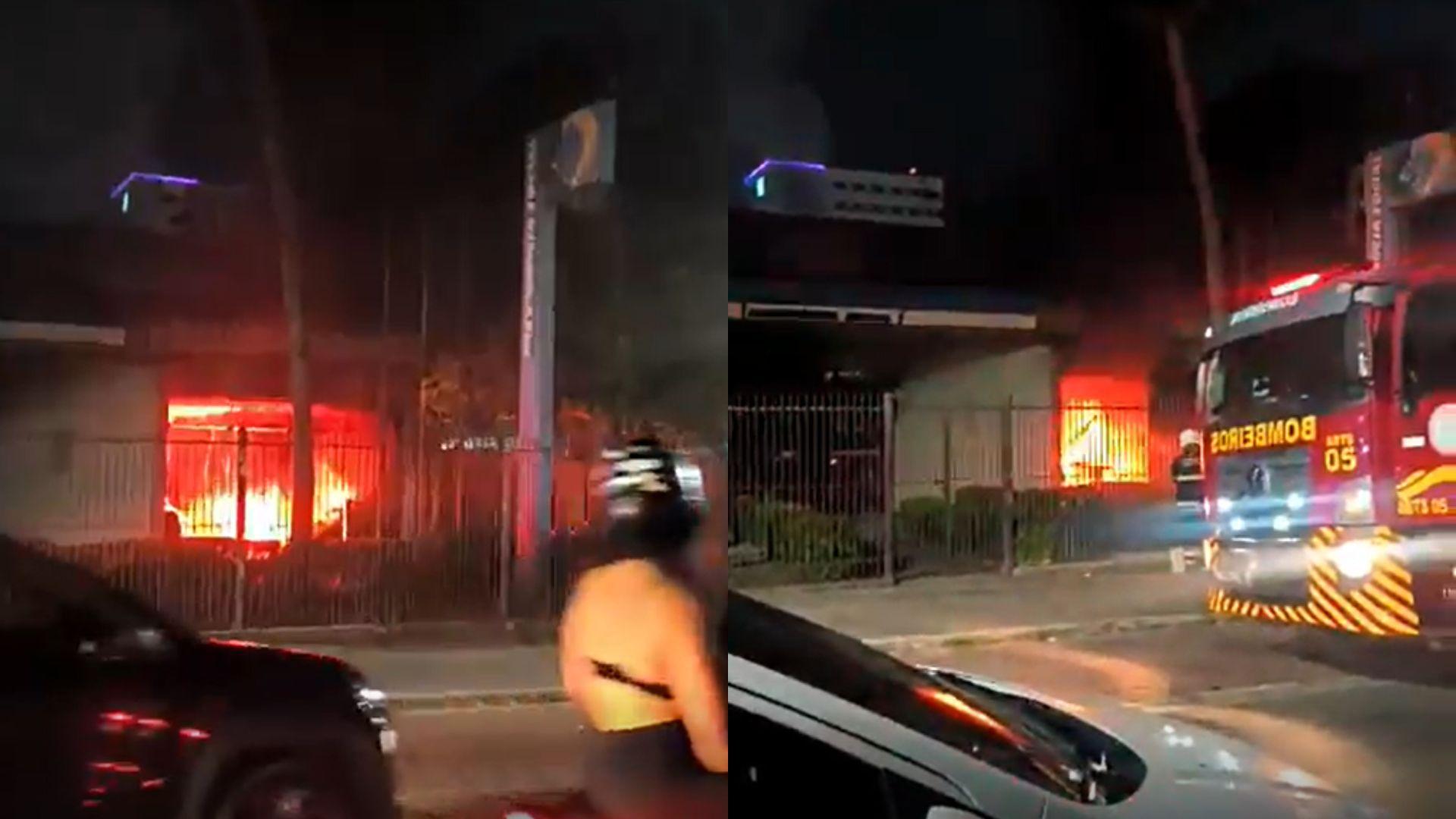 Imagem da notícia Incêndio atinge agência do INSS no bairro Messejana, em Fortaleza; veja vídeo