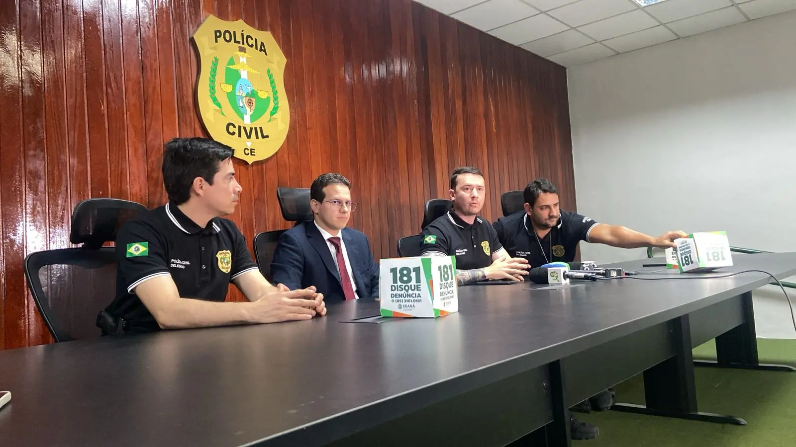 Coletiva de imprensa da Polícia Civil