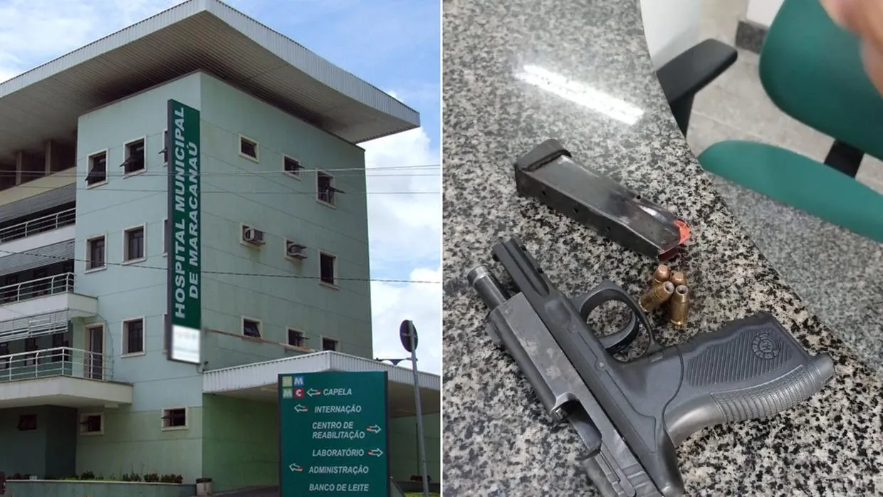 Homens armados invadiram a unidade hospitalar para tentar ferir desafetos que estavam no local.