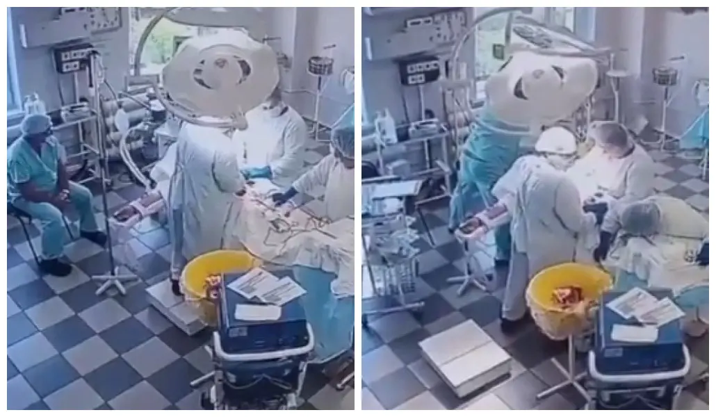 Imagem da notícia Médicos seguram paciente em mesa de cirurgia durante terremoto na Rússia