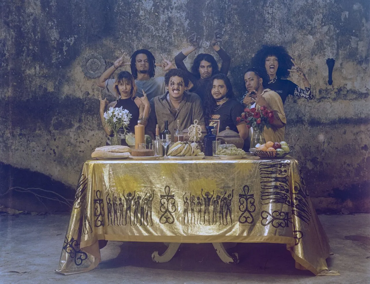 A 'família Fazeno Rock': Larissa Ribeiro, Rafa Lima, Mateus, Raffar Ygá, Jocasta Britto, DJ Viúva Negra e Mumutante