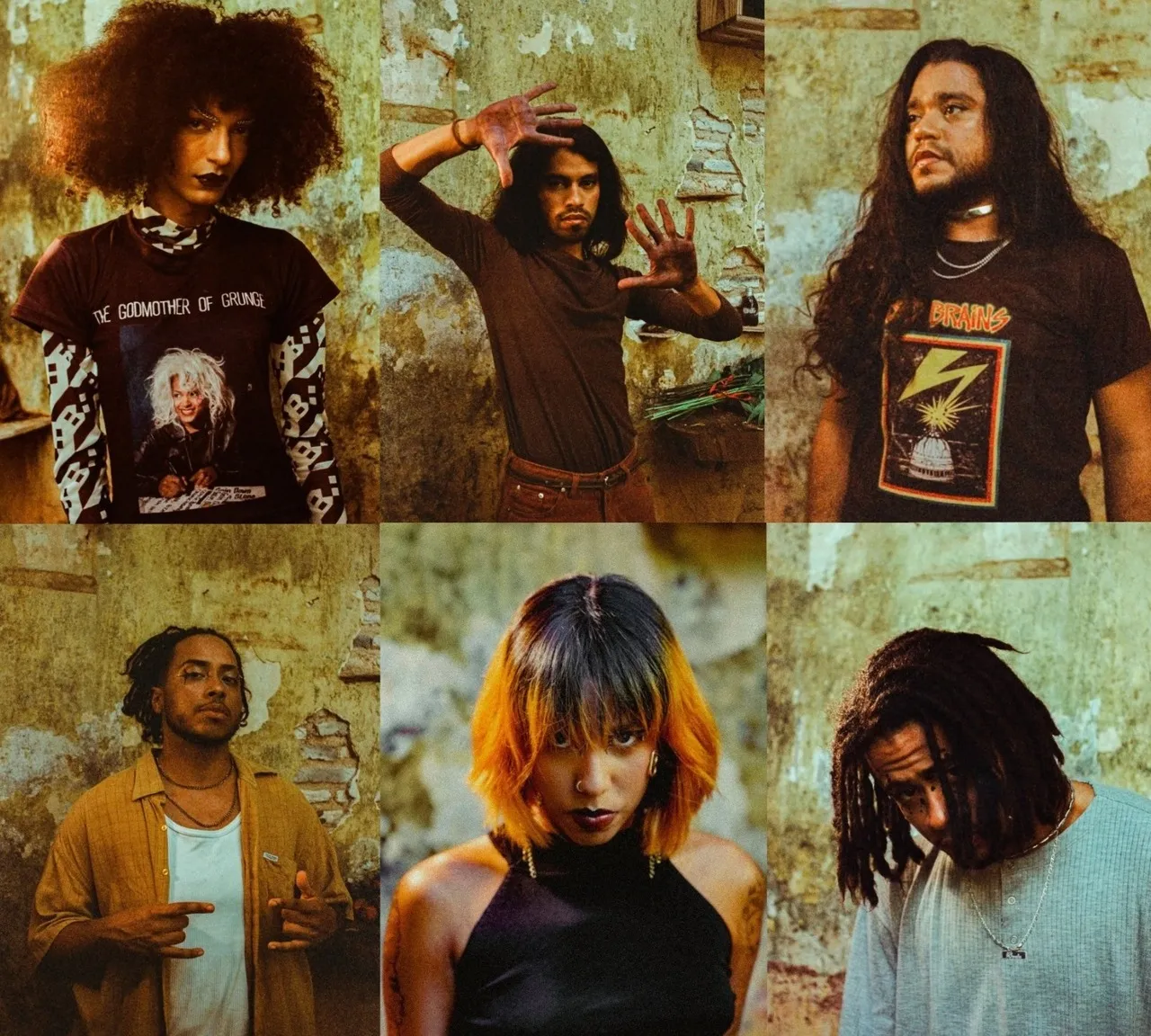 Mumutante, Raffar Ygá, Jocasta Britto, Dj Viúva Negra, Larissa Ribeiro e Rafa Lima formam o Baile Fazeno Rock