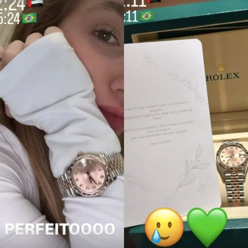 Imagem da notícia Virginia Fonseca ganha relógio de R$ 184 mil com recado misterioso