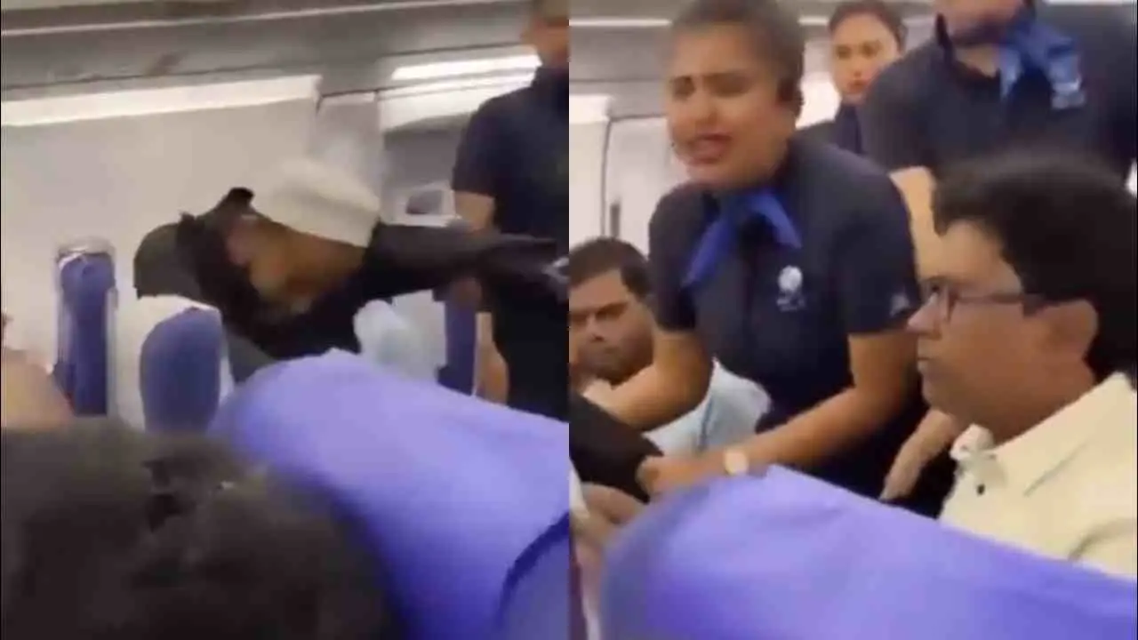Imagem da notícia Passageiro de voo tem crise de pânico e é agredido com tapa por desconhecido na Índia; veja vídeo