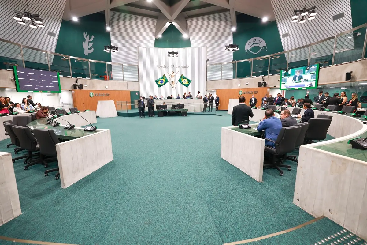 Foto do Plenário da Alece nesta quinta-feira (7), quando foi votado um empréstimo do Governo do Ceará