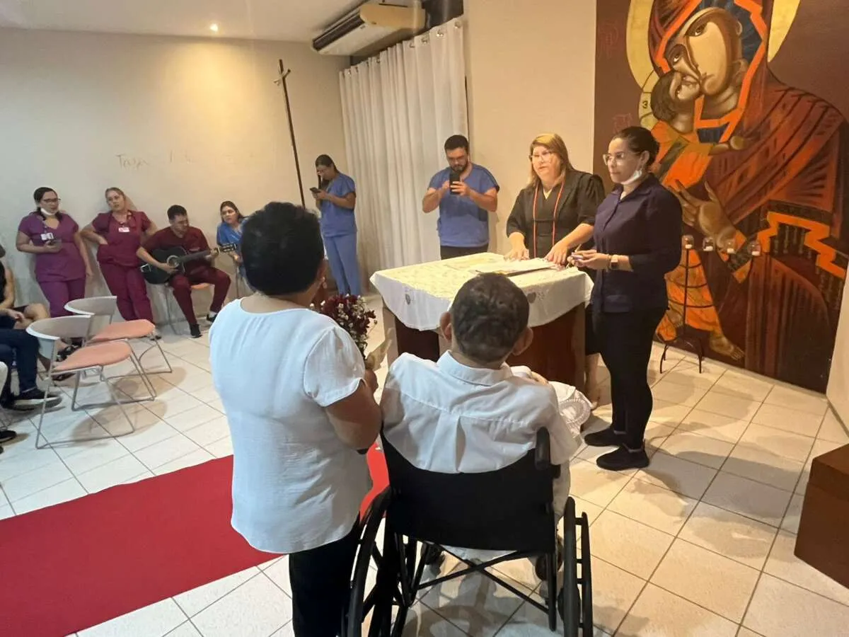 Casamento foi realizado nas dependências da Casa de Cuidados do Ceará