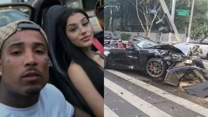 Imagem da notícia: Gato Preto paga fiança e é liberado após causar acidente de carro com Bia Miranda em SP