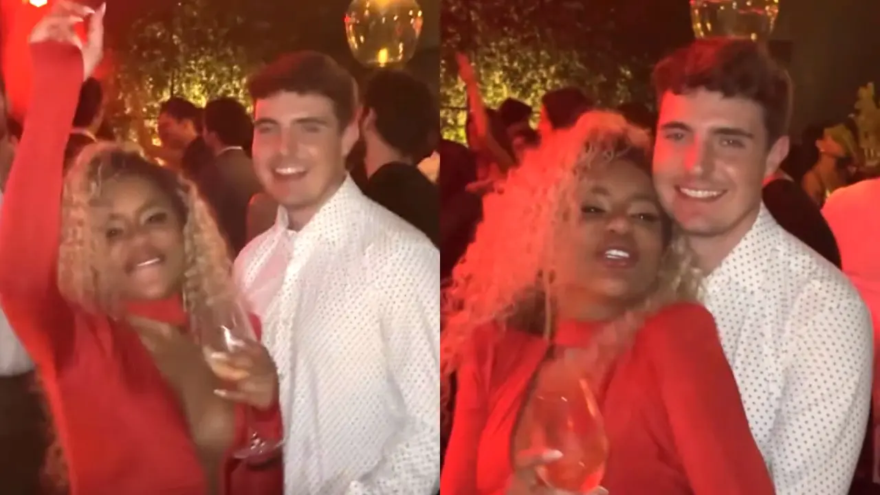 Imagem da notícia: Cariúcha e filho de Gugu são flagrados aos beijos em festa de João Silva; veja imagens