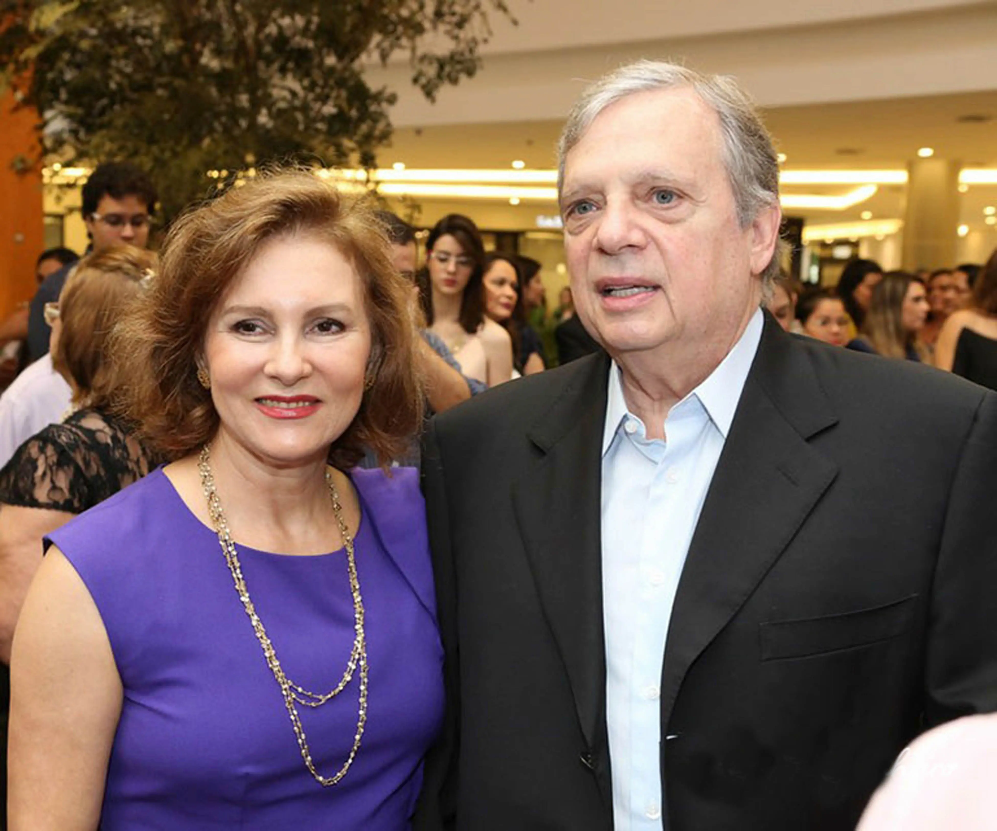 Na imagem, o empresário e político Tasso Jereissati e a esposa, Renata Jereissati, durante evento