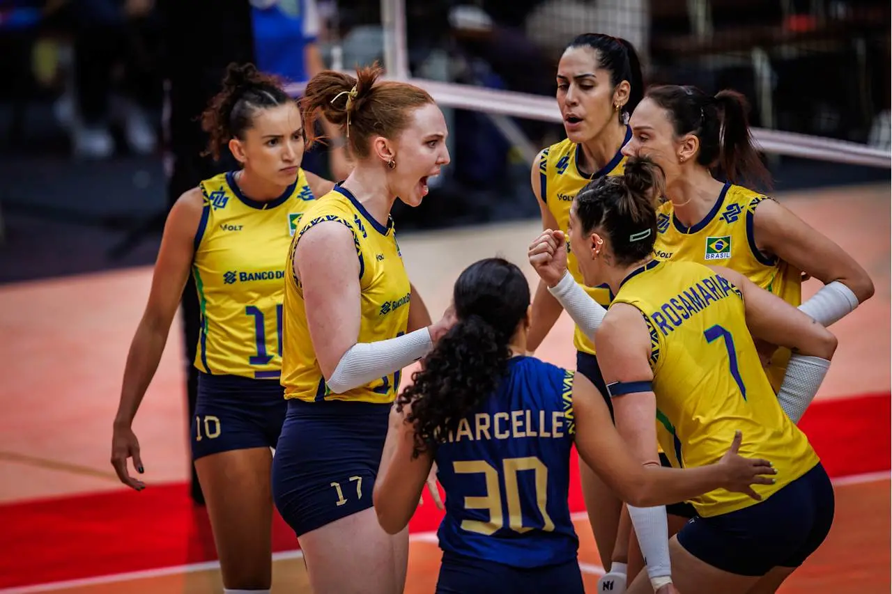 Imagem da notícia Brasil vence a França e encara Itália na semi do Mundial feminino de Vôlei; veja chaveamento