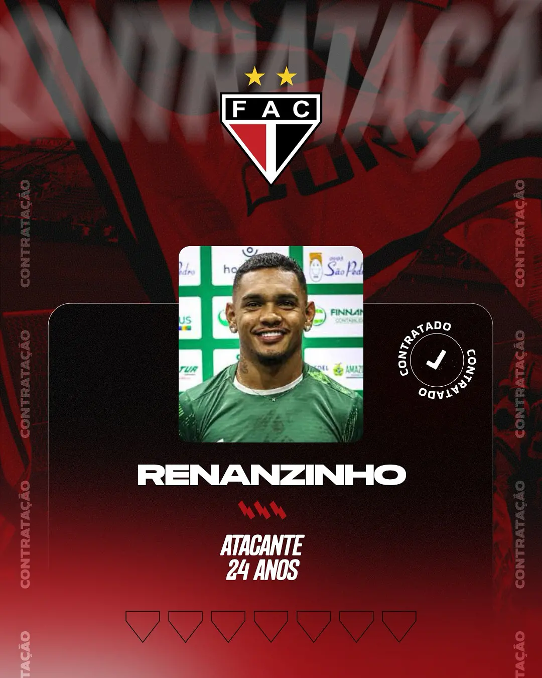 Imagem da notícia Ferroviário anuncia primeiro reforço para Taça Fares Lopes; veja detalhes