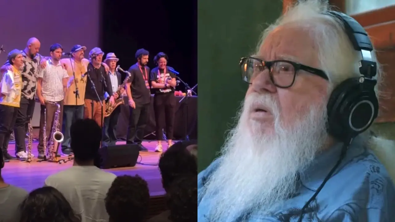 Imagem da notícia Hermeto Pascoal assistiu show da banda Nave Mãe pelo celular antes de morrer
