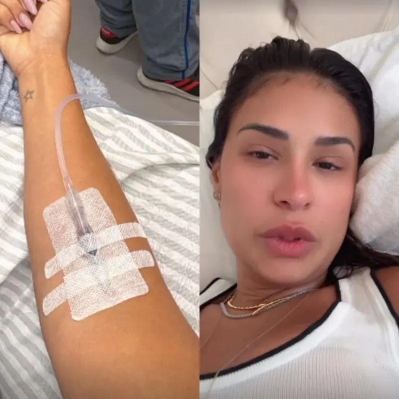 Imagem da notícia Simone Mendes é levada a hospital e tem diagnóstico de gastroenterite
