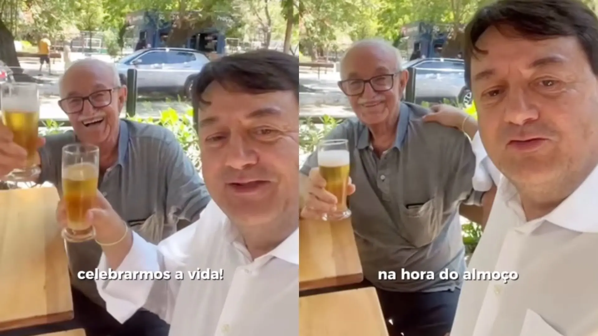 Imagem da notícia: Vereador toma cerveja com Raimundo do Queijo após falsa morte do comerciante