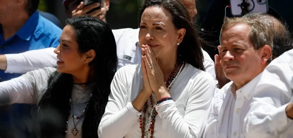 Imagem da notícia Vencedora do Nobel da Paz, Maria Corina Machado agradece 'apoio' de Trump