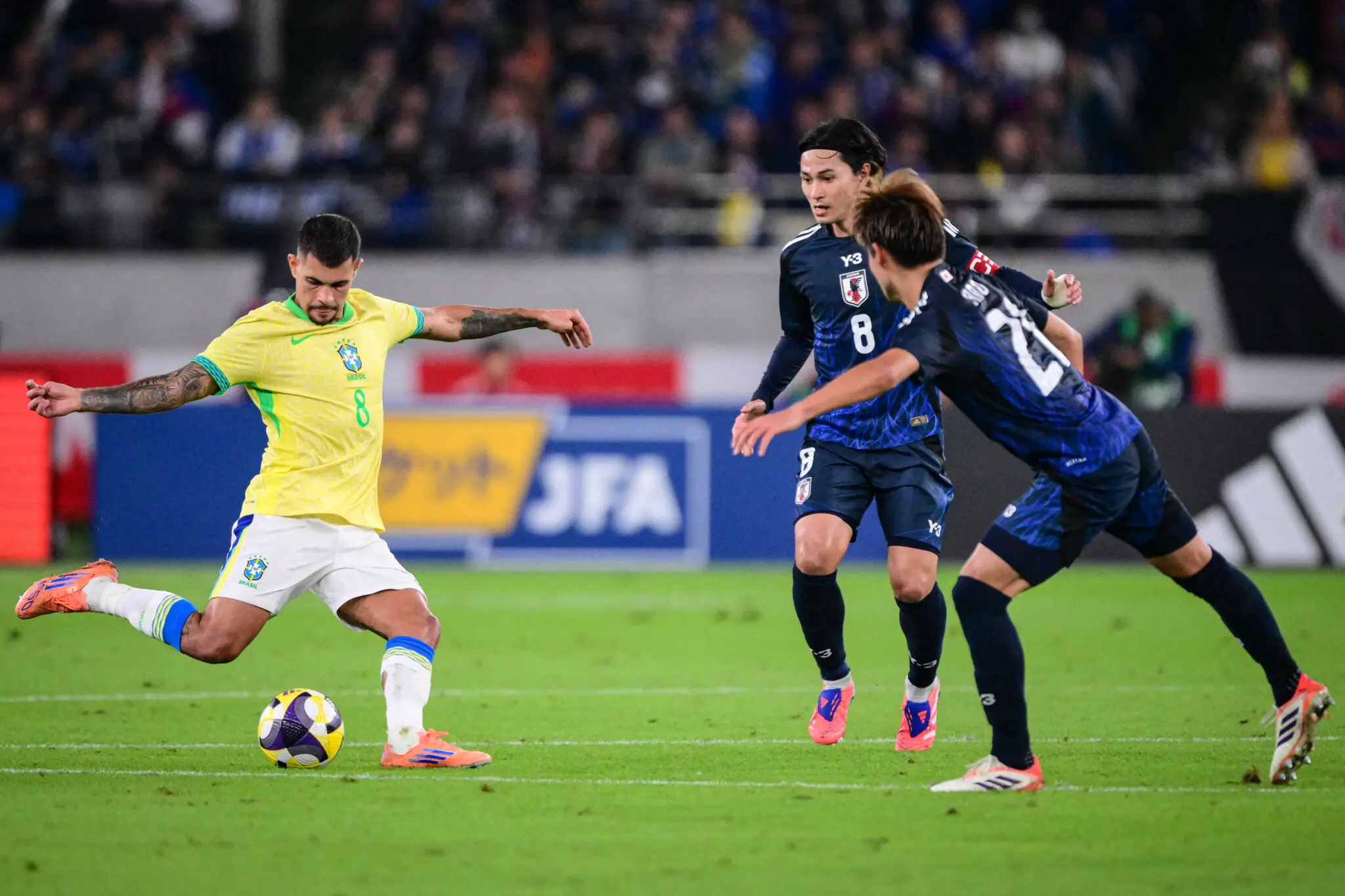 Imagem da notícia Vexame: Brasil perde amistoso de virada para o Japão com falhas de Fabrício Bruno