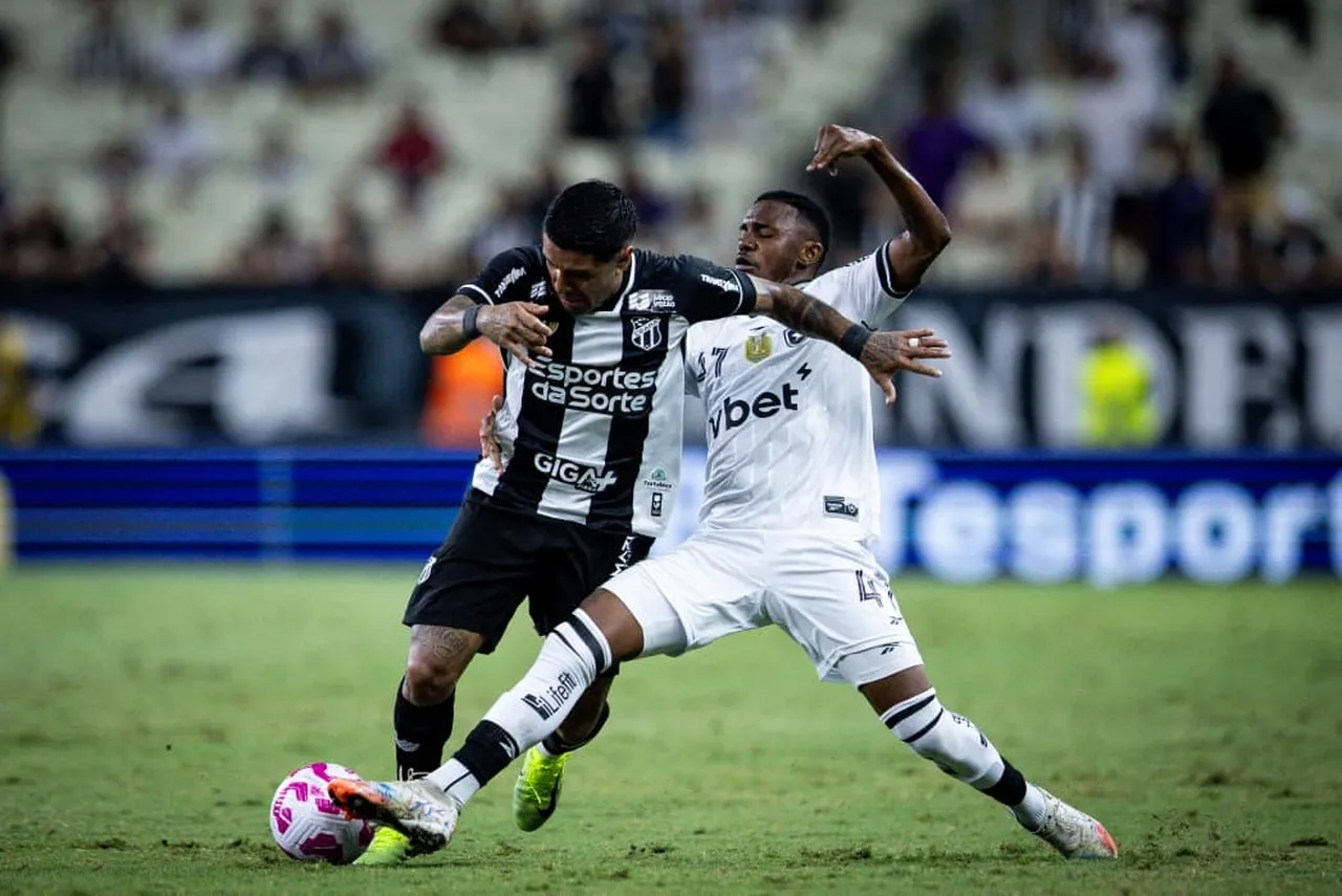 O Ceará fez um jogo abaixo contra o Botafogo e amargou a derrota em casa