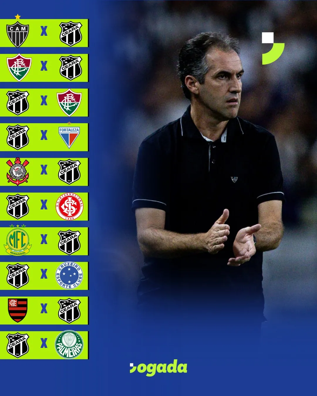 Os 10 jogos do Ceará até o fim da Série A