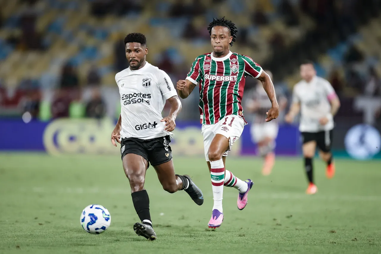 O Ceará fez uma partida abaixo e foi derrotado pelo Fluminense
