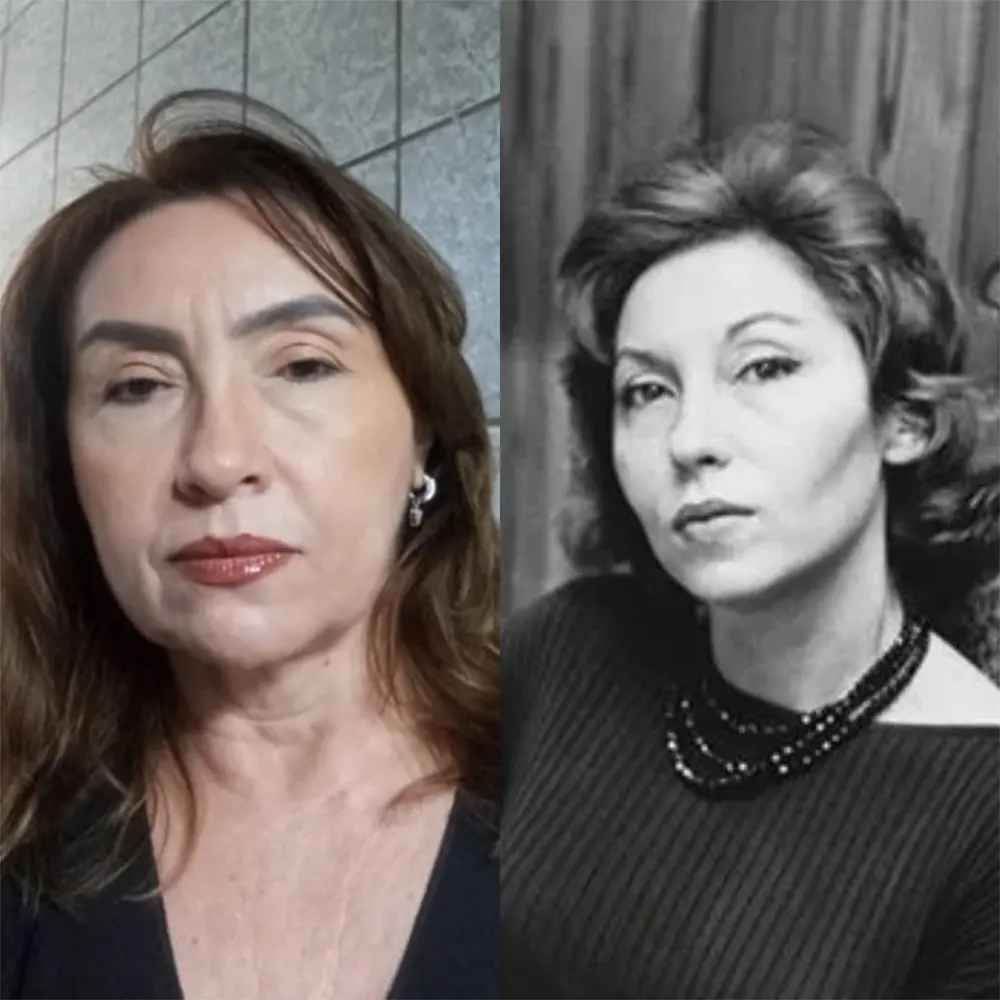 Imagem da notícia: Professora chama atenção nas redes sociais por semelhança com Clarice Lispector 