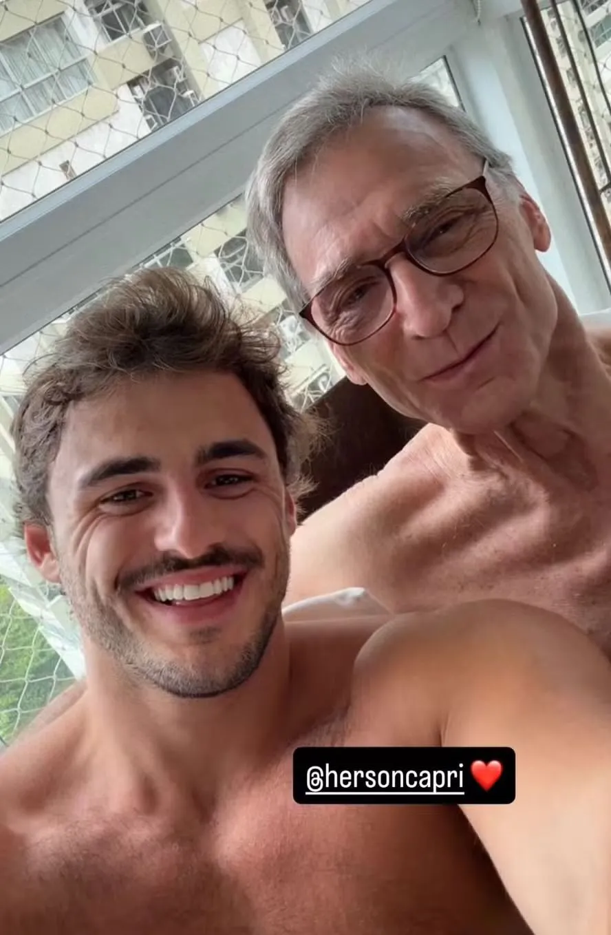 Lucas homenageou o pai, o ator Herson Capri, nas redes sociais