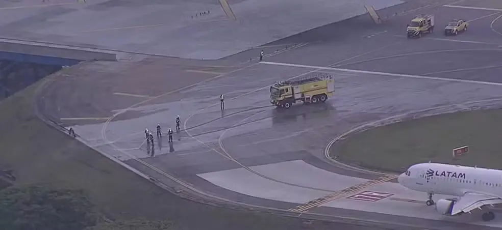 Imagem da notícia Aeroporto de Congonhas suspende voos após avião derramar combustível na pista